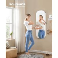 Armario para Joyas Espejo Joyero de Pared con Luz LED y Cerradura Varios Compartimentos para Pendiente, Collar, Superficie Blanca y Forro Gris Beige Organizador de Almacenamiento de Muebles - details 1