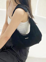 Nuevo negro retro día soleado bolsa de nube oscura diseño de nicho casual moda hombro axila bolsa - details 5