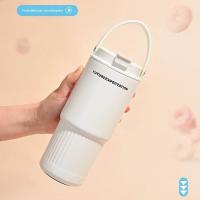 Taza de agua con pajita para coche de acero inoxidable 316, botella de agua aislada de doble bebida de 750ML, botella termo de gran capacidad a prueba de fugas - details 1