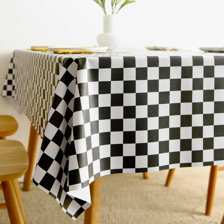 Mantel de pvc impermeable y a prueba de aceite, mantel de mesa de escritorio de jardín, tapete de mesa de centro, ins wind - 1
