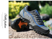Zapatos de senderismo antideslizantes para hombre, zapatillas de cuero impermeables para exteriores, deportes de montaña, zapatos de viaje cómodos, escalada, Trekking - details 9