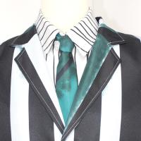Disfraz de la película escarabajo para hombre, traje a rayas blancas y negras, 4 piezas - details 10
