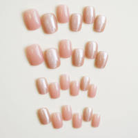 Uñas artificiales extraíbles de larga duración para mujer, uñas brillantes a presión, Color sólido, decoración de manos, arte de uñas - details 0