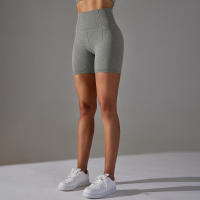 Hamidou-pantalones cortos deportivos de Yoga para mujer, mallas transpirables sin costuras para correr, ciclismo, cintura alta, entrenamiento, gimnasio, Verano - details 21