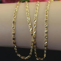 Collar de cadena plana elegante chapado en oro de 14K, 2MM, 16-30 ", regalo de moda versátil, elegante y perfecto - details 3