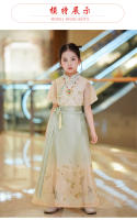 Falda Ma Mian, conjunto Hanfu de verano para niños, disfraz Tang mejorado de estilo chino para niña antigua, novedad de 2025 - details 6