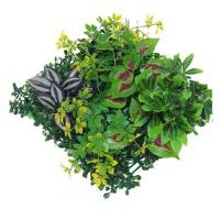 Panel de pared de plantas artificiales DIY, simulación realista duradera, hoja de planta de arce, verde, 25x25cm, estera de hierba verde falsa - details 11