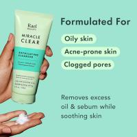 Rael Miracle Clear Face Wash – Limpiador exfoliante suave con ácido succínico y minerales, fórmula hidratante para uso diario, ideal para pieles propensas al acné, secas, sensibles y grasas, vegano (5 fl oz) - details 2
