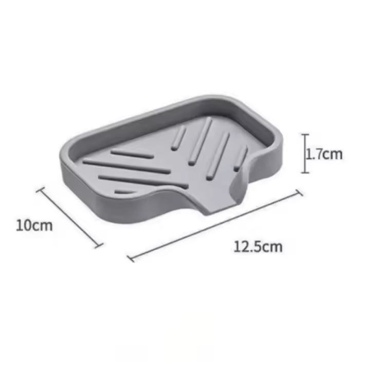 Caja de jabón de silicona Baño japonés Baño Cocina Estera de drenaje Bandeja de almacenamiento Caja de jabón creativa Accesorios de cocina - 1