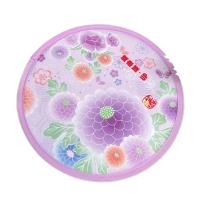 Ventilador de mano de alambre de acero con memoria de poliéster, disco volador plegable portátil de estilo japonés, ventilador Circular redondo de Color aleatorio para exteriores - details 5