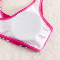 Traje de baño para mujer, bikini sexy, bikini brasileño de malla a rayas, conjunto de bikini para mujer, bañador de banda con escote en u - details 4