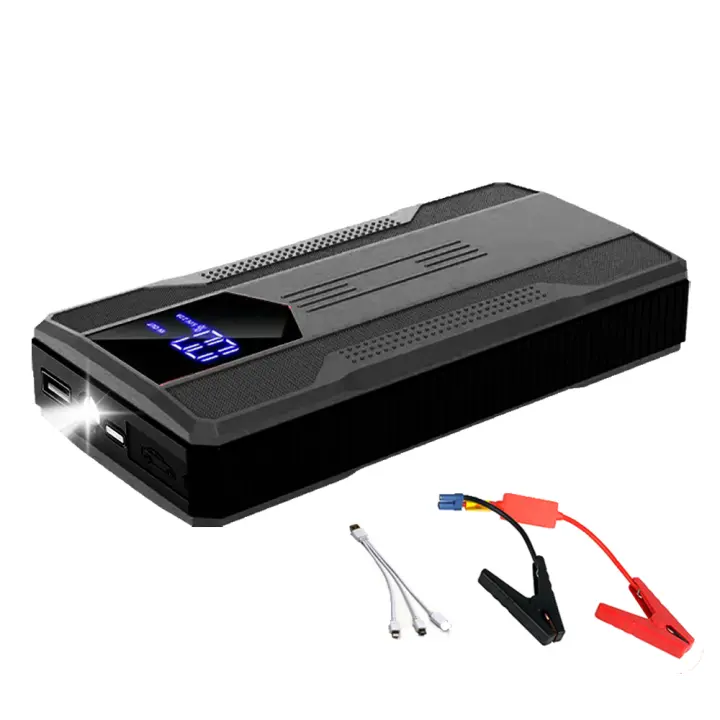 Arrancador de batería de coche portátil de 12V, Para gasolina y diesel automático, batería de emergencia de 32000mAh, 600A pico,Cargador rápido. - 1