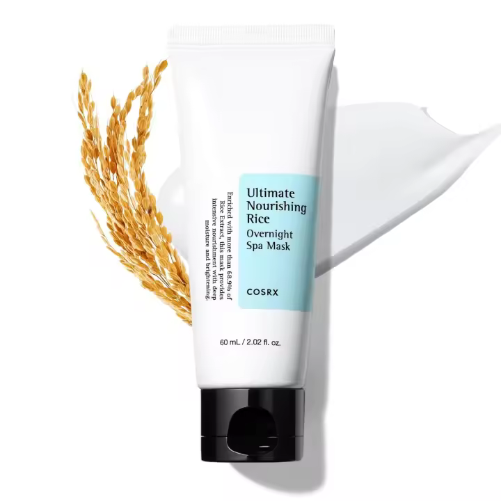 Mascarilla de spa nocturna de arroz nutritivo definitivo COSRX, 60 ml / 2,02 fl.oz |   Extracto de arroz al 68% y niacinamida al 2%, cuidado de la piel coreano, sin pruebas con animales, sin parabenos - 1