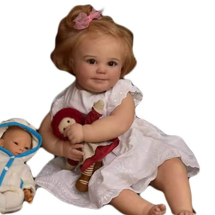 BZDOLL-Muñeca Reborn realista de 60cm y 24 pulgadas, muñeco con piel de pintura 3D, hecho a mano, silicona suave, bebé recién nacido, lindo regalo de cumpleaños - 1