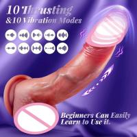 Embalaje privado SEX Dildos de pene vibratorio realista, consolador de empuje, vibrador para mujeres, vibradores con control remoto, juguete sexual anal con - details 2