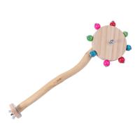 Bolas giratorias de madera, soporte interactivo para pájaros, cuidado de los dientes coloridos, pararrayos giratorio para loros, varilla de madera Natural - details 13
