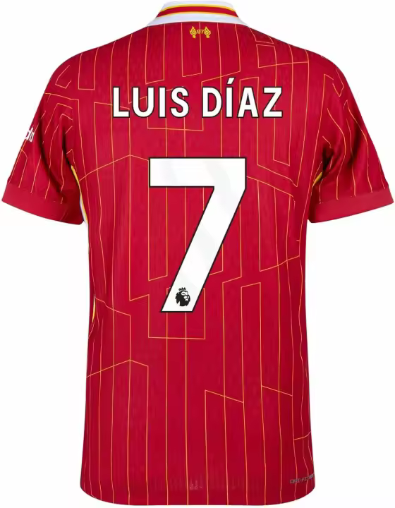 Camiseta de Fútbol Luis Diaz LIV Versión para Fanáticos Mangas Cortas Deportes y Exteriores - 1