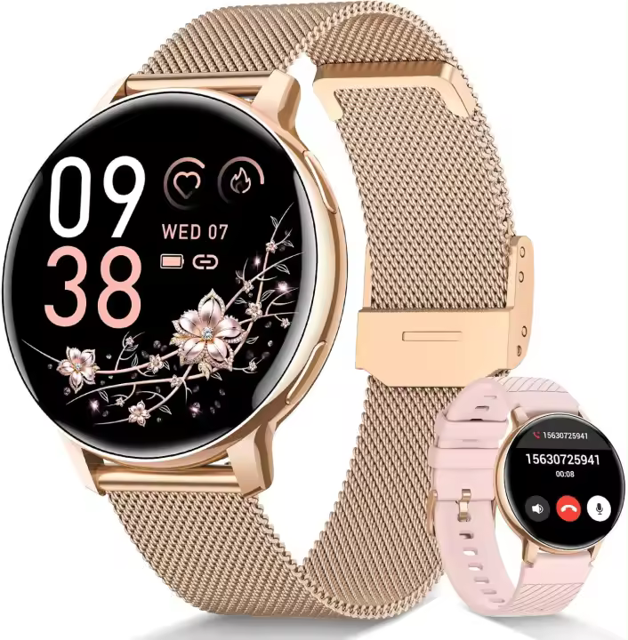 Reloj inteligente NFC 2025 con función de llamada HD, más de 120 modos deportivos para Android e iOS, regalo para mujer, monitor de frecuencia cardíaca y presión arterial, reloj inteligente para damas. - 1
