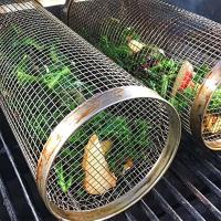 Malla portátil de acero inoxidable, cesta, parrilla para barbacoa para acampar al aire libre - details 10