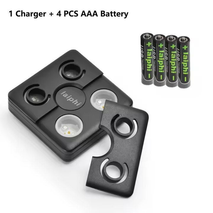 Batería Recargable de Litio Laiphi 5ª Generación 1.5V Paquete de 4 Carga Dock/Estación - 1