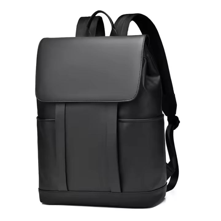 Mochila informal para hombre, para negocios, para ordenador portátil de 14 a 15 pulgadas, transporte diario en la ciudad, para jóvenes y estudiantes, color negro - 1