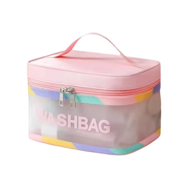 Bolsa de Maquillaje Grande y Resistente al Agua Organizador Portátil para Cosméticos con Capa Templada - 1
