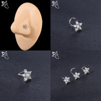 ZS-perno de Nariz de cristal CZ para hombres, forma de cruz de abeja de corazón, 316L retenedor de Pin de acero inoxidable, joyería de Piercing de fosa nasal en forma de L, 20g, 1 pieza - details 29