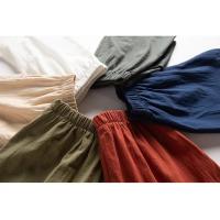 Pantalones cortos de lino para mujer, Shorts informales de algodón, de cintura alta, deportivos, color negro - details 3