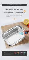 Fiambrera de acero inoxidable para acampar, caja Bento adecuada para microondas a prueba de fugas, caja de almacenamiento para refrigerador y congelador sellada de gran capacidad - details 5
