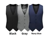 Chaleco de traje de negocios para hombre, chaleco de un solo botón de retazos transfronterizos, chaleco informal de moda para hombre hecho en China, verano 2025 - details 0