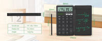 NEWYES Calculadora Básica Portátil con Bloc de Notas, Tableta de Escritura, Pantalla de 2 Líneas, Pantalla Grande de 12 Dígitos, Energía Solar Recargable para Estudiantes de Primaria y Secundaria, Oficina - details 2