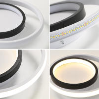 Goeco Lámpara LED Redonda Nórdica de Techo 28W Iluminación Moderna Acrílico Montaje en la Pared - details 4