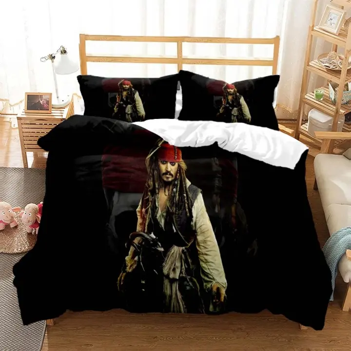 Juego de Ropa de Cama Pirataas Funda de Edredón con Estampado 3D, Funda de Almohada Rey y Reina, Paquete de Ropa de Cama para Hombres y Mujeres Tamaño Rey y Reina - 1