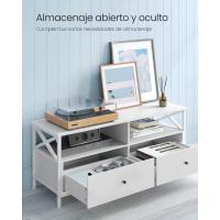 Mueble de TV Industrial 65 Pulgadas, 3 Cajones, Acero, Marrón Rústico y Negro - details 21