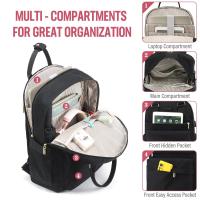 Mochila de moda para mujer, bolso de viaje de mano, bolso escolar, mochila para ordenador portátil USB de gran capacidad - details 14