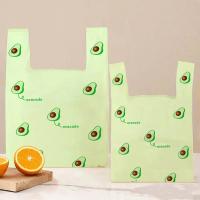 Bolsa de plástico con dibujos animados para embalaje de alimentos, bolsas portátiles con asa para compras de supermercado, organizadores de almacenamiento de cocina, 50 piezas - details 3