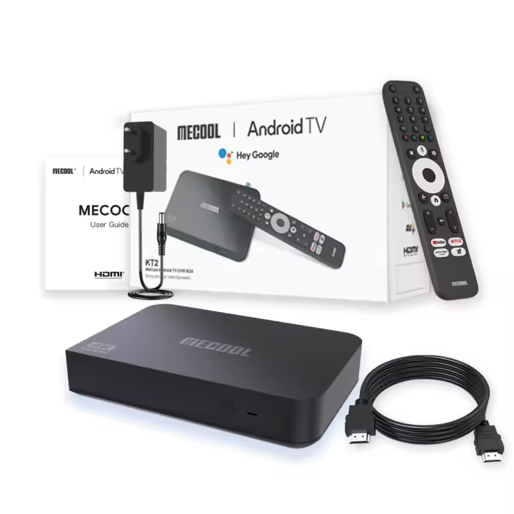 MECOOL DVB T2 Android TV BOX KT2 with Android 11 Google Certified Netflix Certified 2+32G S904Y4 HDR 10+ 2T2R WIFI 2.4G/5G 100M LAN 4K Media Player - 1