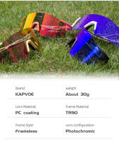 KAPVOE-gafas de sol fotocromáticas para ciclismo, lentes deportivas para bicicleta de montaña, color rojo o azul, para hombre - details 15