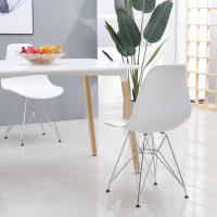 Juego de sillas medievales de plástico con patas de Metal para cocina, comedor, sala de estar, restaurante, 4 unidades - details 3