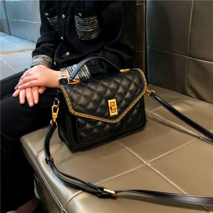 Bolso cuadrado pequeño de sobre simple de la marca Hong Kong2025Nueva Bolsa de Mano con Cierre de Moda, Bolsa de Hombro Versátil para Mujeres - 1