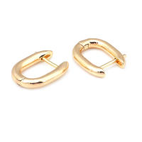Aretes de Cuerda de Metal Dorado de 18K Diseño Redondo Rectangular de Alta Calidad - details 18