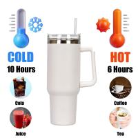 Taza de Viaje de 1182 ml 40oz con asa y Pajita, Termo para café frío y Caliente, Capacidad - details 10