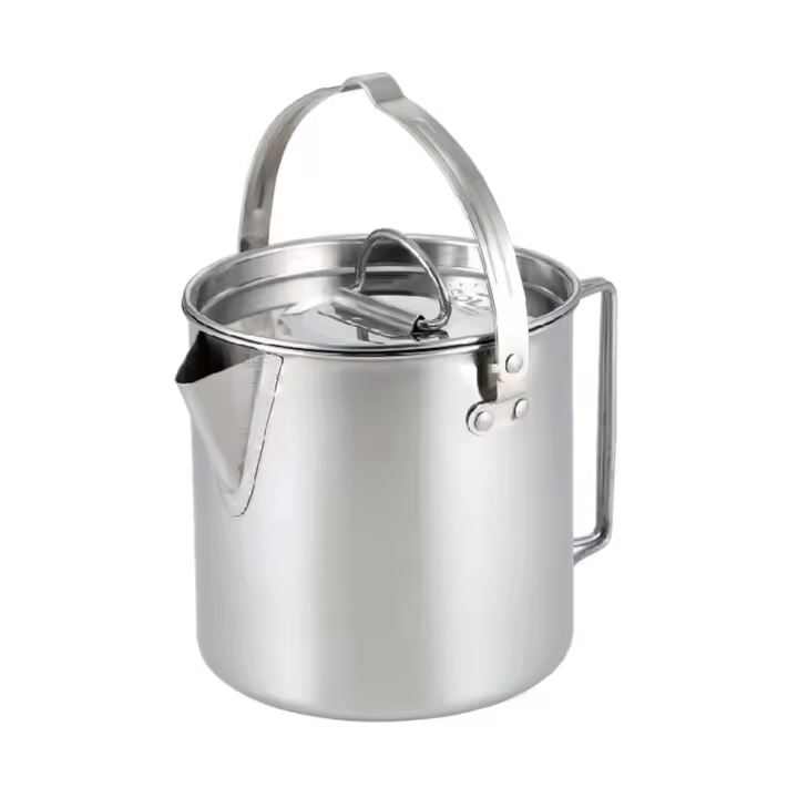 Hervidor de agua para exteriores de 1,2 litros con tapa de acero inoxidable, utilizado para hervir agua, acampar, hacer picnic, hacer senderismo, mochileros, 2025 - 1