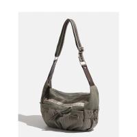 Nuevo diseñador, bolso de hombro informal para mujer, ropa de calle estética, bolso con cordón, bolso cruzado, bolso vaquero - details 1