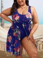 2025 nuevas mujeres de talla grande cubren el vientre para lucir delgadez, falda con estampado de leopardo traje de baño de una pieza bikini sexy - details 3