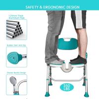 Silla de Baño Plegable 3D Antideslizante, Altura Ajustable, Diseño Cóncavo para Ancianos y Discapacitados - details 4
