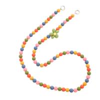 Cadena para bolso con cuentas, cadena para teléfono cruzada, estilo largo, antipérdida, correa cruzada para teléfono móvil, correas universales para el cuello para teléfono de Color caramelo - details 2