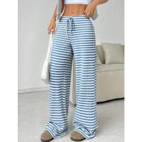 Pantalones de primavera con estampado de rayas para mujer, pantalones rectos informales para mujer - details 7