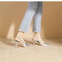 Zapatos de tacón de aguja con espalda hueca y punta de bolso de boca baja de nuevo estilo - details 19