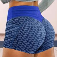 Pantalones cortos elásticos de yoga de color sólido para mujer, cintura alta, control abdominal, realce de cadera, verano - details 7